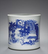 Brush Pot with Episode from Life on Sima Guang, 1628-1661. China, Jiangxi province, Jingdezhen,
