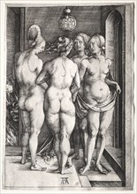 The Four Witches (Four Naked Women), 1497. Albrecht Dürer (German, 1471-1528). Engraving