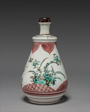 Wine Bottle with Plum and Pine Tree Design: Ko Imari Type, late 17th century. Japan, Edo Period