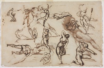 Sheet of Sketches (verso), 1819. Théodore Géricault (French, 1791-1824). Pen and ink;