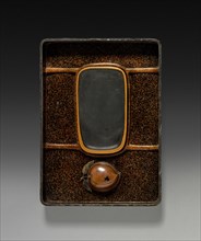 Inkstone Case, 19th century. Japan, Edo Period (1615-1868). Lacquer on wood inlaid with