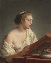 Woman Reading, 1769. Nicolas-Bernard Lépicié (French, 1735-1784). Oil on canvas; framed: 64 x 55 x