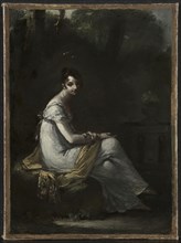 Mme. Dufresne, c. 1816. Pierre-Paul Prud'hon (French, 1758-1823). Oil on paper mounted on fabric;