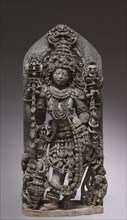 A Guardian of Shiva, 1200s. Southwestern India, Karnataka. Chloritic schist; overall: 113.3 x 49.2