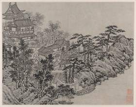 Twelve Views of Tiger Hill, Suzhou: Cloud-Climbing Pavilion, after 1490. Shen Zhou (Chinese,
