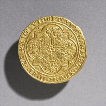 Leopard d'Or of Edward III of England (reverse), 1327-1377. England, Anglo-Gallic, Gothic period,