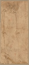 Lower Half of Skeleton from the Front, early 1540s. Battista Franco (Italian, c. 1510-1561). Pen