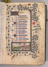 Hours of Charles the Noble, King of Navarre (1361-1425): fol. 2r, February, c. 1405. Master of the