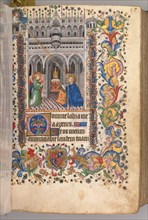 Hours of Charles the Noble, King of Navarre (1361-1425): fol. 29r,The Annunciation (Matins), c.