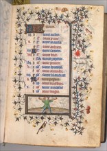 Hours of Charles the Noble, King of Navarre (1361-1425): fol. 3r, March, c. 1405. Master of the