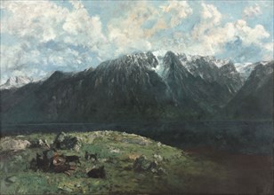 Panoramic View of the Alps, Les Dents du Midi, 1877. Gustave Courbet (French, 1819-1877). Oil on