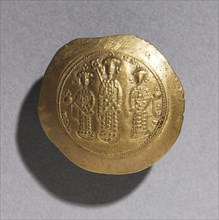 Nomisma with Eudocia and Romanus IV Diogenes (reverse), 1068-1071. Byzantium, 11th century. Gold;