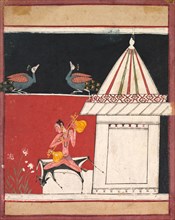 Kedara Ragini, c. 1650. Central India, Rajasthan, Malwa school, 17th century. Ink and color on