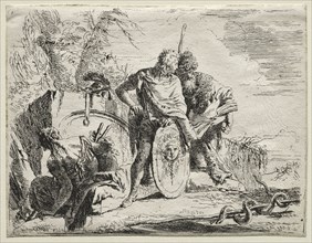 Various Caprices:  The Astrologen and the Young Soldier. Giovanni Battista Tiepolo (Italian,