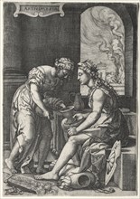 Artemisia, c. 1539. Georg Pencz (German, c. 1500-1550). Engraving