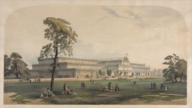 The Crystal Palace, c. 1850. Possibly by Joseph Nash (British, 1808-1878). Lithograph, hand colored