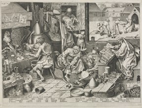 Alchemist. Philip Galle (Flemish, 1537-1612), after Pieter Bruegel (Flemish, 1527/8-1569).