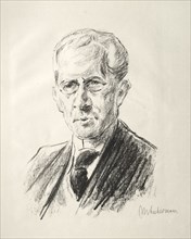 Arno Holz Mappe:  Portrait Arno Holz, 1923. Max Liebermann (German, 1847-1935). Lithograph