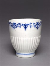 Cup (Tasse), c. 1737. Mennecy- Villeroy Factory (French). Soft-paste porcelain with underglaze blue