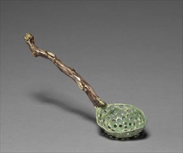 Sugar Spoon, c. 1760. Veuve Perrin Factory (French). Tin-glazed earthenware (faience) with enamel