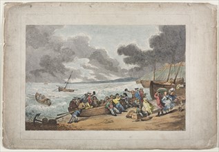Embarking from Brighthelmstone to Dieppe, 1787. Thomas Rowlandson (British, 1756-1827). Etching,