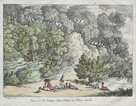 View on Sir John Moreshead's Estate at Blisland near Bodmin, Cornwall, 1805. Thomas Rowlandson