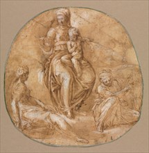 The Virgin and Child with St. Catherine of Alexandria and an Elderly Female Saint (possibly Anne),