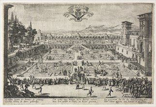 The Palace Gardens at Nancy, 1625. Jacques Callot (French, 1592-1635). Etching