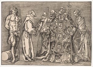 The Six Saints, c. 1535. Niccolo Boldrini (Italian, c. 1500-aft 1566), after Titian (Italian, c.