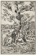 Rest on the Flight into Egypt, 1509. Lucas Cranach (German, 1472-1553). Woodcut
