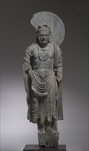 Bodhisattva, late 100s. Pakistan, Gandhara, Kushan period (c. 80-375). Schist; overall: 132.4 cm