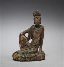 Potala Guanyin, 900s. China, Five dynasties (907-960). Carved wood with traces of paint; overall: