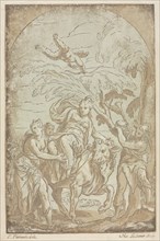 The Rape of Europa, 1725-42. Nicolas LeSueur (French, 1691-1764). Chiaroscuro woodcut