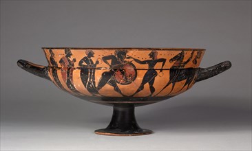 Siana Cup, 575-550 BC. Greece, 6th Century BC. Black-figure terracotta; diameter: 26.8 cm (10 9/16
