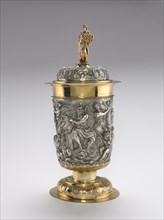 Covered Cup, 1688. Johann Andreas Thelot (German, 1655-1734). Silver and gilt silver; overall: 40