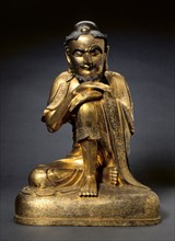 Shakyamuni as an Ascetic, early 1300s. China, Yuan dynasty (1271-1368). Gilt bronze with