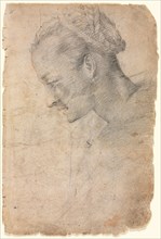 Profile of a Woman's Head (recto) A Kitchen Maid (verso) , second half 1500s. Alessandro Casolani