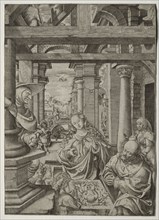 Adoration of the Shepherd, c. 1522-1525. Frans Crabbe van Esplegem (Flemish, c. 1480-1552).