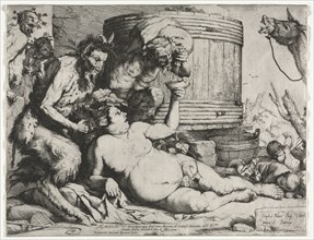 Silenus, 1628. Jusepe de Ribera (Spanish, 1591-1652). Etching