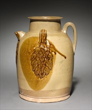 Ewer, 800s. China, Hunan province, Tongguan, early Tang dynasty (618-907). Glazed stoneware with