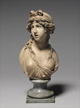 Bust of a Woman, 1800-1834. Joseph-Charles Marin (French, 1759-1834). Terracotta; with base: 27.2 x