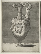 Ewer Ornamented with Dolphins, 1543. Enea Vico (Italian, 1523-1567). Engraving