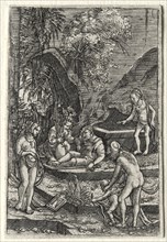 The Judgment of Paris, 1511. Albrecht Altdorfer (German, c. 1480-1538). Engraving; image: 6.3 x 4.2