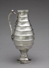 Stepped Pitcher, 400-600. Sasanian, Iran, 5th-7th Century. Silver; overall: 35.6 cm (14 in.).