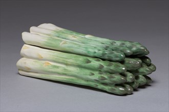 Box in the Form of Asparagus, c. 1765. Probably by Sceaux Factory (French). Tin-glazed earthenware