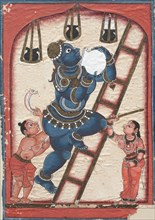 Krishna Stealing Curds, late 1700s. Southern India, probably Mysore, 18th century. Ink, color, and
