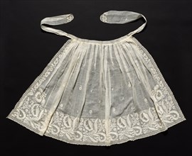 Wedding Apron, c. 1830s. Germany, Schwerin, Early 19th century. Embroidered muslin; overall: 68.6 x