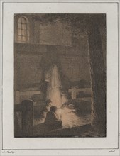 Children with Candle, 1818. Jean-Baptiste Isabey (French, 1767-1855). Lithograph