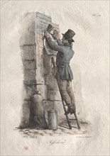 Bill Poster. Carle Vernet (French, 1758-1836). Lithograph, hand colored