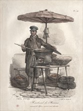 Chestnut Peddler. Carle Vernet (French, 1758-1836). Lithograph, hand colored